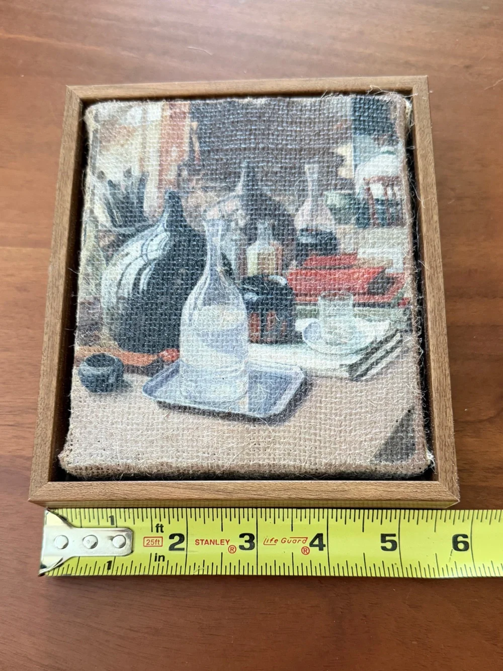 Still Life Framed Burlap Canvas Art
